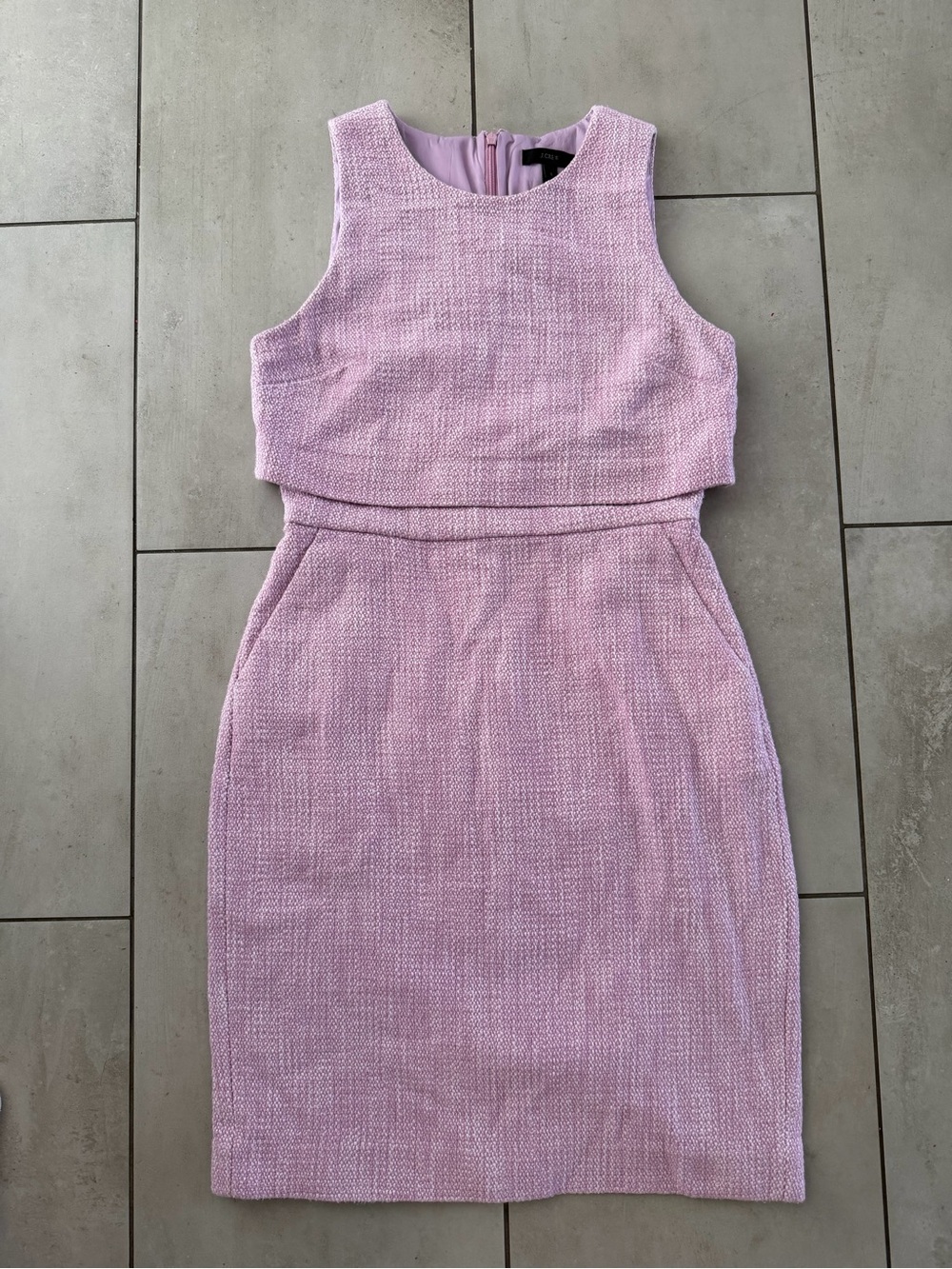 J.Crew Size 6 Lavender Tweed Textured Sheath Dress